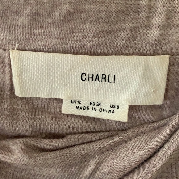 CHARLI Dusty Rose Midi Asymmetrical Skirt - Picture 5 of 5